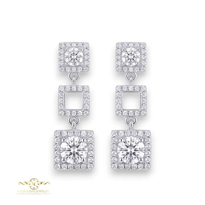Scarlet Drop Earrings | 925 Sterling Silver Drop Earring | Gemstones Dangle Earrings