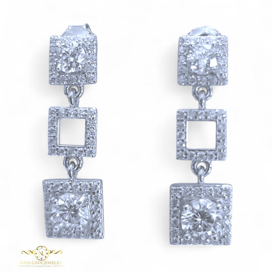 Scarlet Drop Earrings | 925 Sterling Silver Drop Earring | Gemstones Dangle Earrings