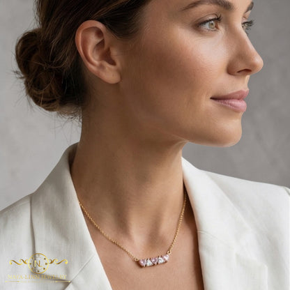 Skylar Heart Bar Necklace | Gift For Her | Elegant Jewelry | Gift For Christmas