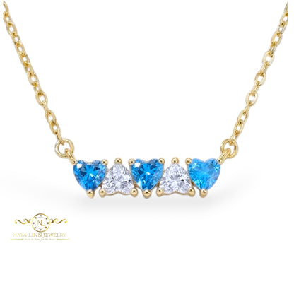 Skylar Heart Bar Necklace | Gift For Her | Elegant Jewelry | Gift For Christmas