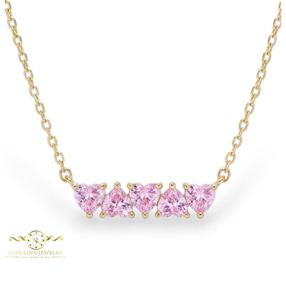 Skylar Heart Bar Necklace | Gift For Her | Elegant Jewelry | Gift For Christmas