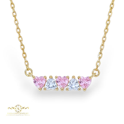 Skylar Heart Bar Necklace | Gift For Her | Elegant Jewelry | Gift For Christmas