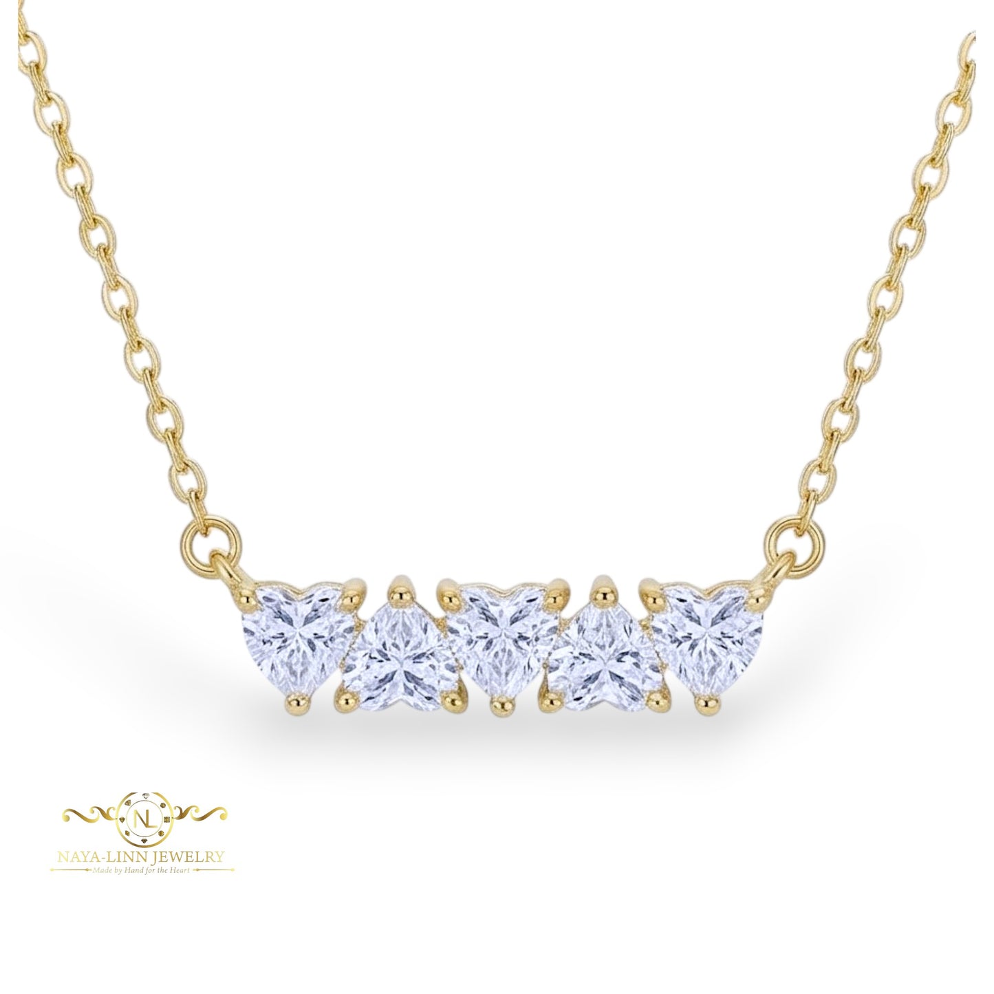 Skylar Heart Bar Necklace | Gift For Her | Elegant Jewelry | Gift For Christmas