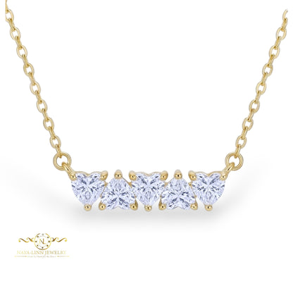 Skylar Heart Bar Necklace | Gift For Her | Elegant Jewelry | Gift For Christmas
