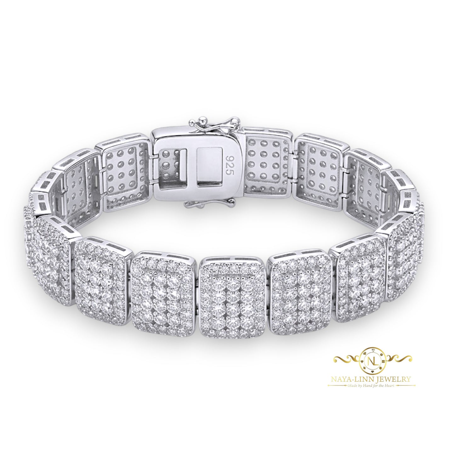 Tonee Bracelet | Rhodium Over 925 Sterling Silver | Bangle | Cubic Zirconia