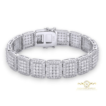 Tonee Bracelet | Rhodium Over 925 Sterling Silver | Bangle | Cubic Zirconia