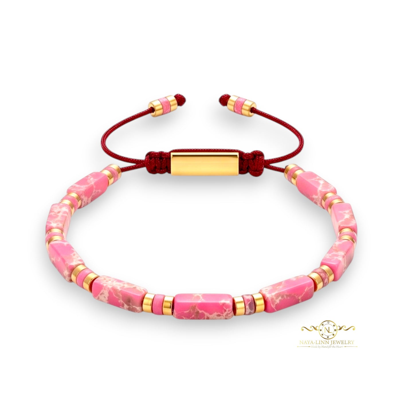 Xanthus Minimalist Men’s Bracelet with Tiger's Eye Rectangular Beads and Adjustable Rope
