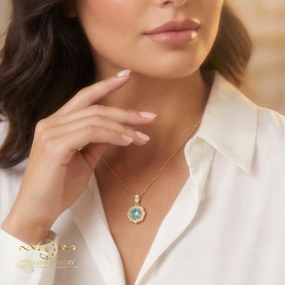 Octavia Moissanite Necklace | 18K Gold Vermeil Jewelry | Sterling Silver | Main Stone with GRA Certificate By Naya-Linn Jewelry