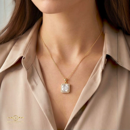 Nora Necklace Diamond Simulants | 18K Gold Vermeil | 925 Sterling Silver By Naya-Linn Jewelry