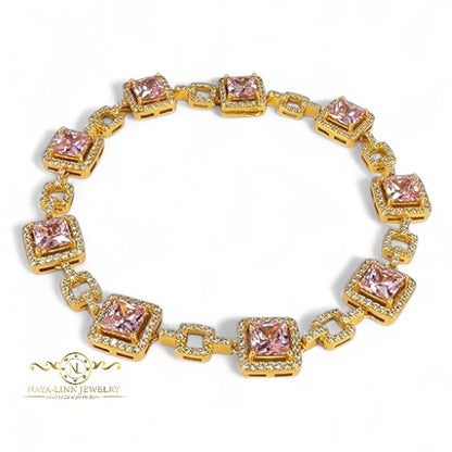 Princess Bracelet | 18K Gold Vermeil Over 925 Sterling Silver | Cubic Zirconia | 6MM | Fine Jewelry | Diamond Simulants | Modern Jewelry