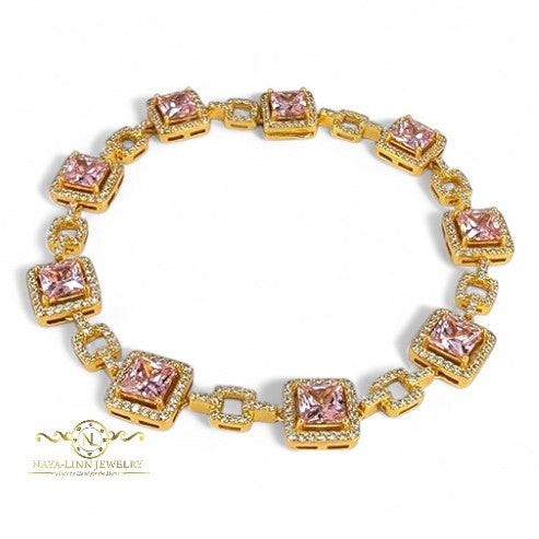 Princess Bracelet | 18K Gold Vermeil Over 925 Sterling Silver | Cubic Zirconia | 6MM | Fine Jewelry | Diamond Simulants | Modern Jewelry