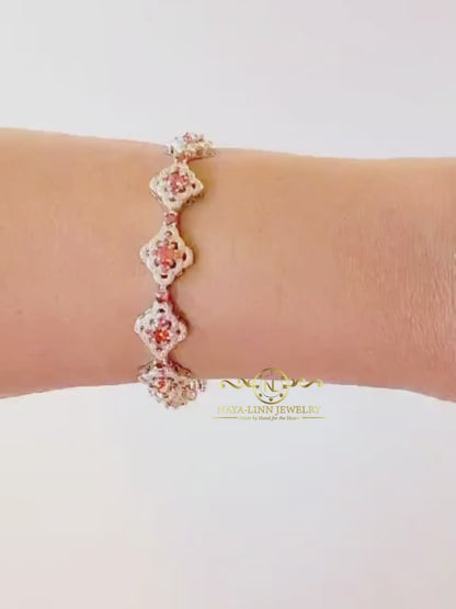 Madison Bracelet | Oval Shaped Diamond Simulant | Rhodium Over 925 Sterling Silver By Naya-Linn Jewelry