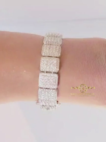 Tonee Bracelet | Rhodium Over 925 Sterling Silver | Bangle | Cubic Zirconia
