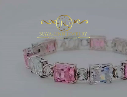 Eva Bracelet Austrian Crystals Emerald Cut Crystal Durable Bracelet