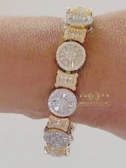 Empress Bracelet Mixed Cut Diamond Simulants Durable Jewelry Formal Occasion Bracelet for Women