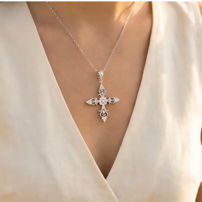 Genesis Necklace | Mixed Cuts Rhodium Over 925 Sterling Silver By Naya-Linn Jewelry