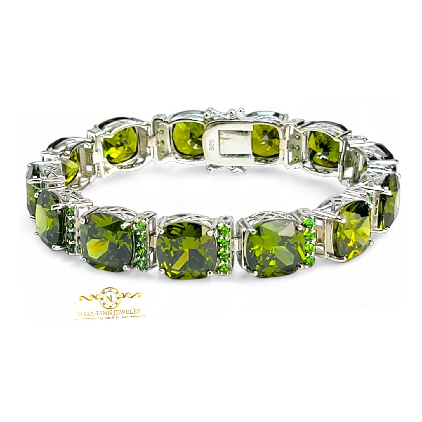 Arriella Bracelet | Asscher Cut Diamond Simulant (CZ) | Rhodium Over 925 Sterling Silver By Naya-Linn Jewelry