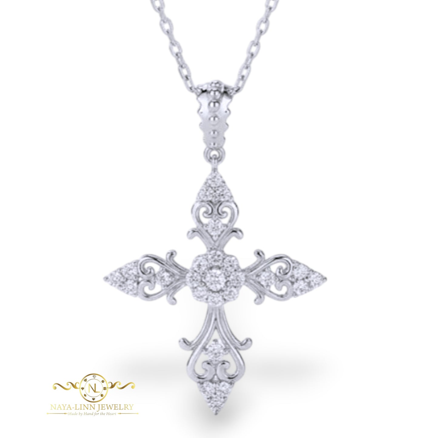 Genesis Necklace | Mixed Cuts Rhodium Over 925 Sterling Silver By Naya-Linn Jewelry
