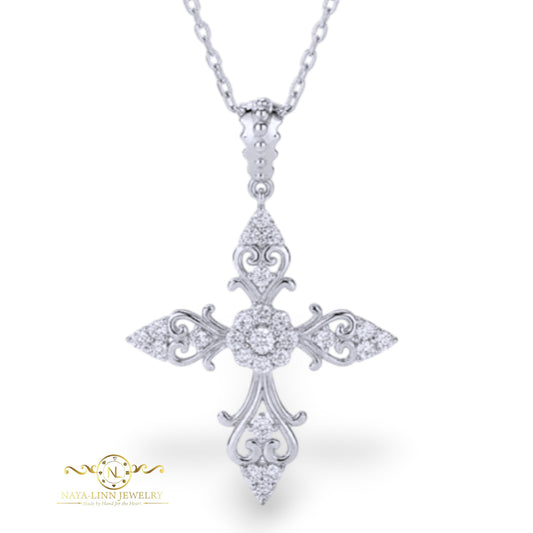 Genesis Necklace | Mixed Cuts Rhodium Over 925 Sterling Silver By Naya-Linn Jewelry