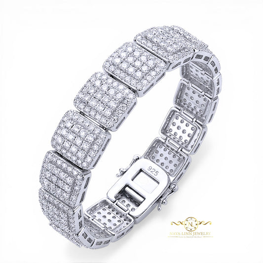 Tonee Bracelet | Rhodium Over 925 Sterling Silver | Bangle | Cubic Zirconia