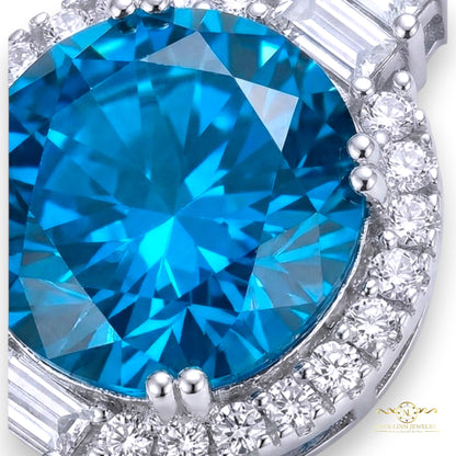 Millie Necklace | Round Cut Diamond Simulants | CZ | Rhodium Over Sterling Silver | 925 Sterling Silver