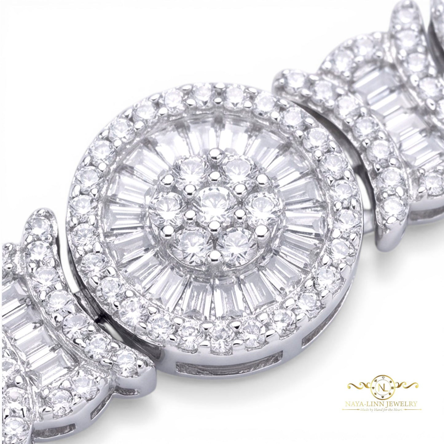 Empress Bracelet Mixed Cut Diamond Simulants Durable Jewelry Formal Occasion Bracelet for Women